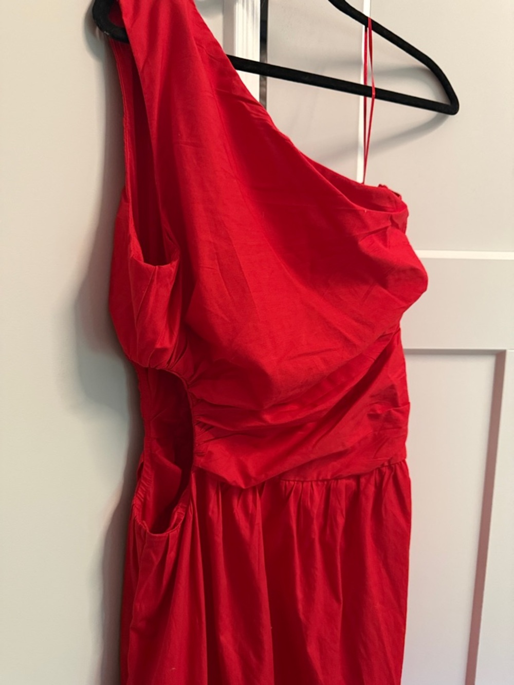 Abercrombie & Fitch One-Shoulder Red Evening Gown - Picture 2 of 3